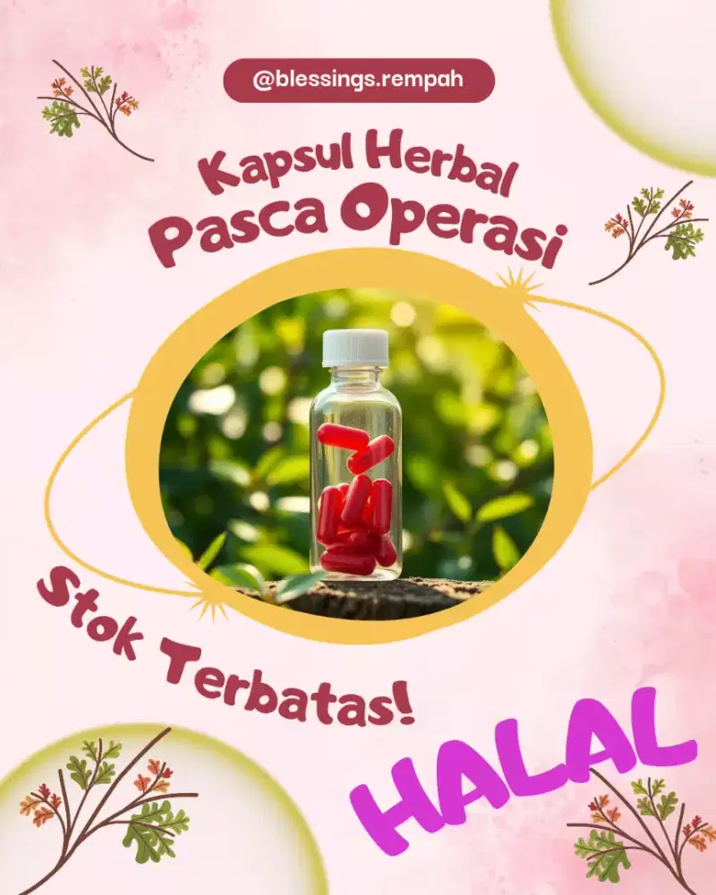 Kapsul Herbal HALAL untuk Pasca Operasi