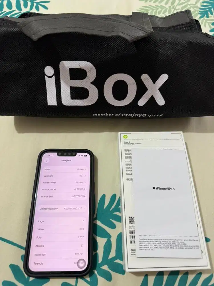 Iphone 13 128 GB Garansi Ibox