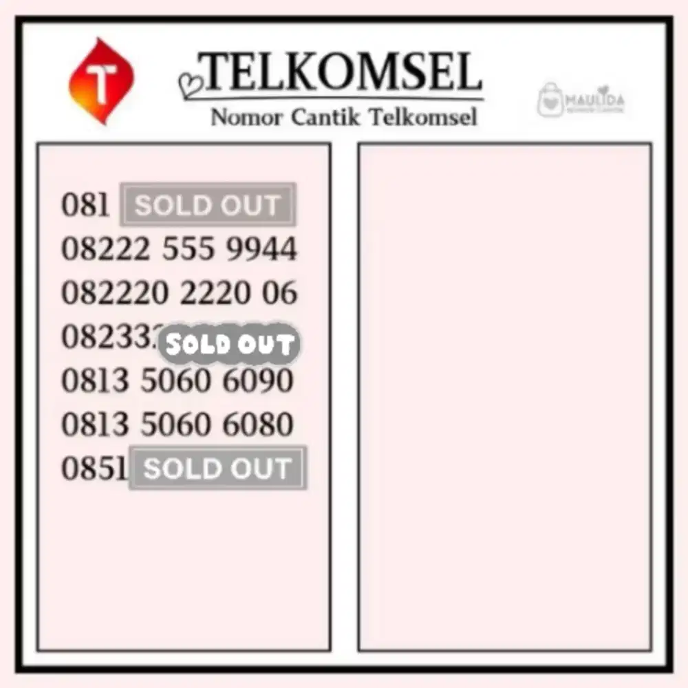 Nomor cantik telkomsel part 4