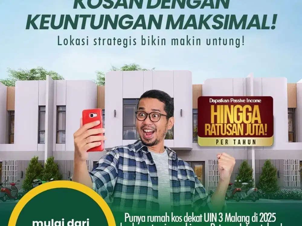 Rumah Kos Dijual di Area Kampus UIN 3 Malang Dekat UMM UNISMA DINOYO