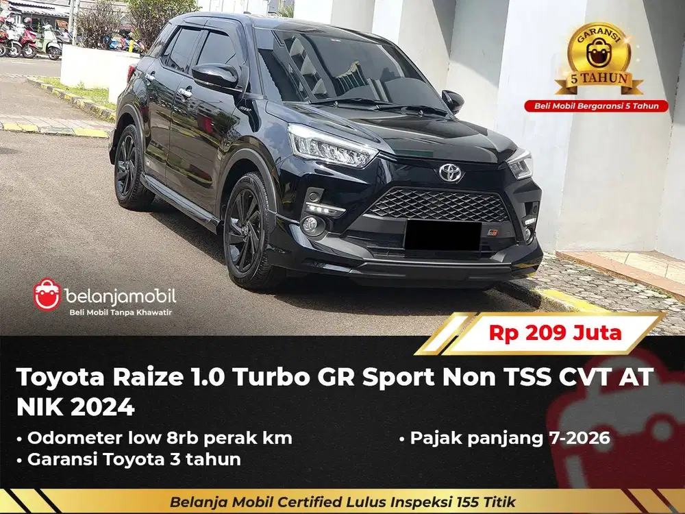[ GARANSI 5TH ] Toyota Raize 1.0 Turbo GR Sport Non TSS AT 2024/2025