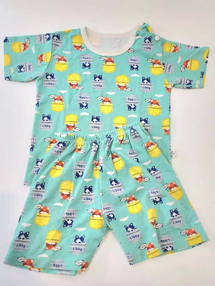 Baju Setelan piyama anak laki laki dan perempuan Libby/velvet 3-5 th