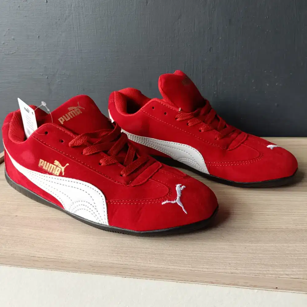 Sepatu olahraga sepatu flat sneakers Speedcat Go merah putih size 40