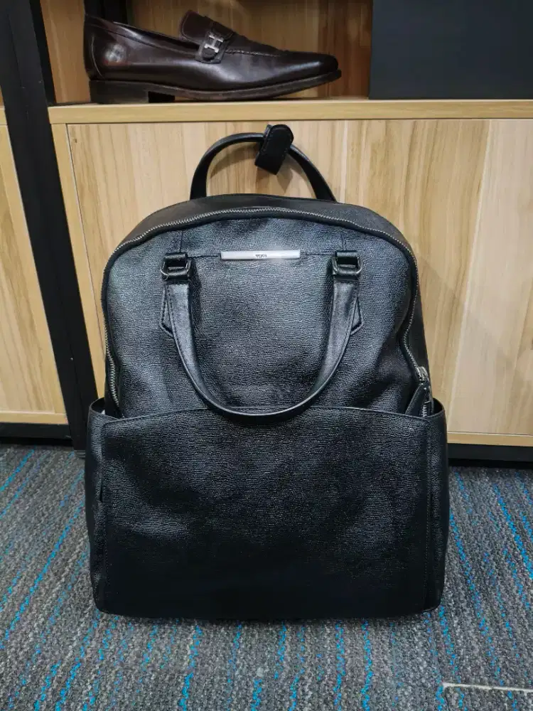 Ransel TUMI leather saffiano original authentic