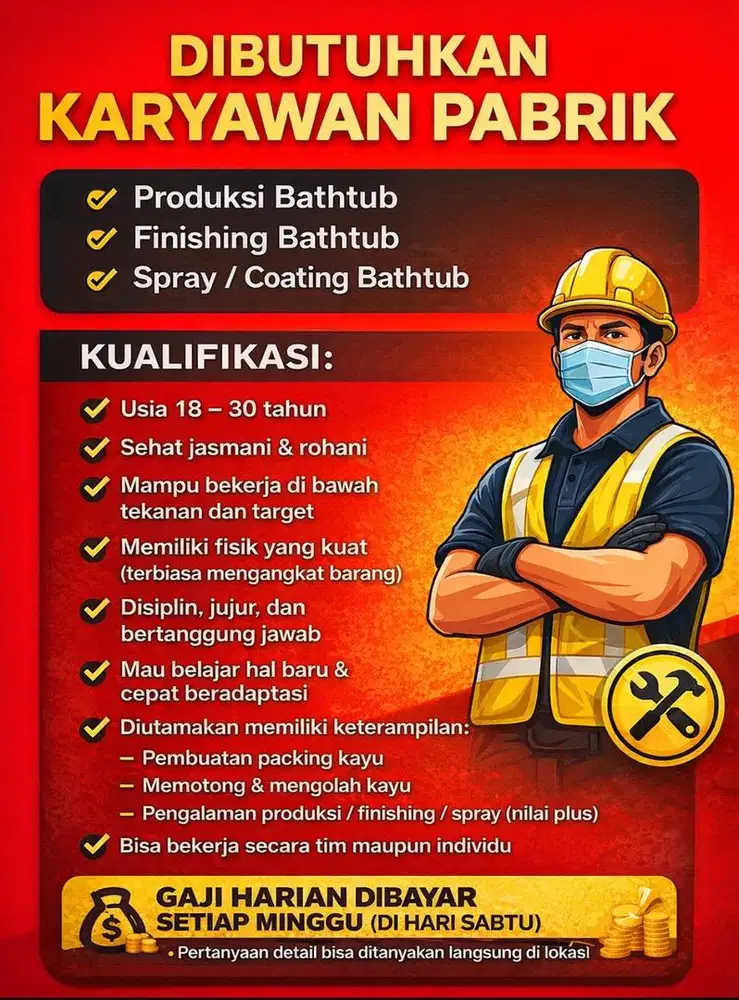 Lowongan Kerja Pabrik