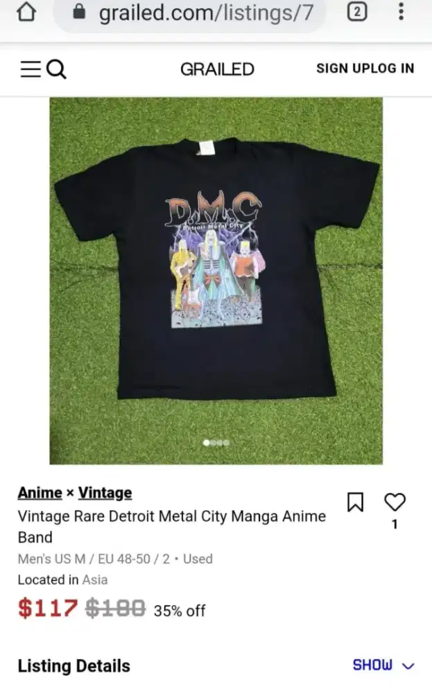 Kaos vintage band anime manga Detroit Metal City