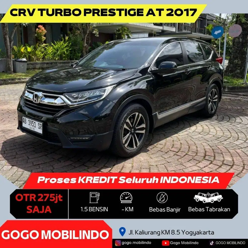 Honda CRV Turbo Prestige Matic 2017 Plat AB DP Minim Bisa Kredit CX5