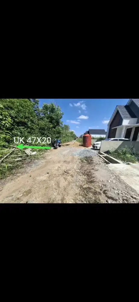 Tanah kavling paris 2 ukuran 47 x 20