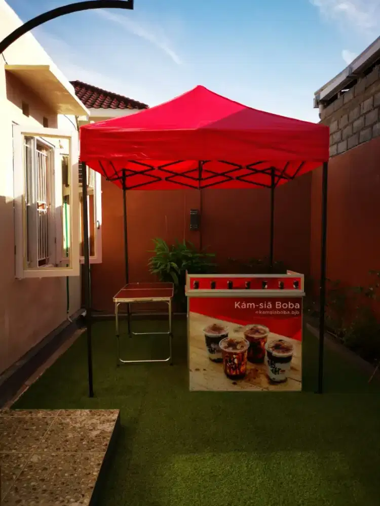 Tenda lipat matic praktis gazebo portable payung buat jualan