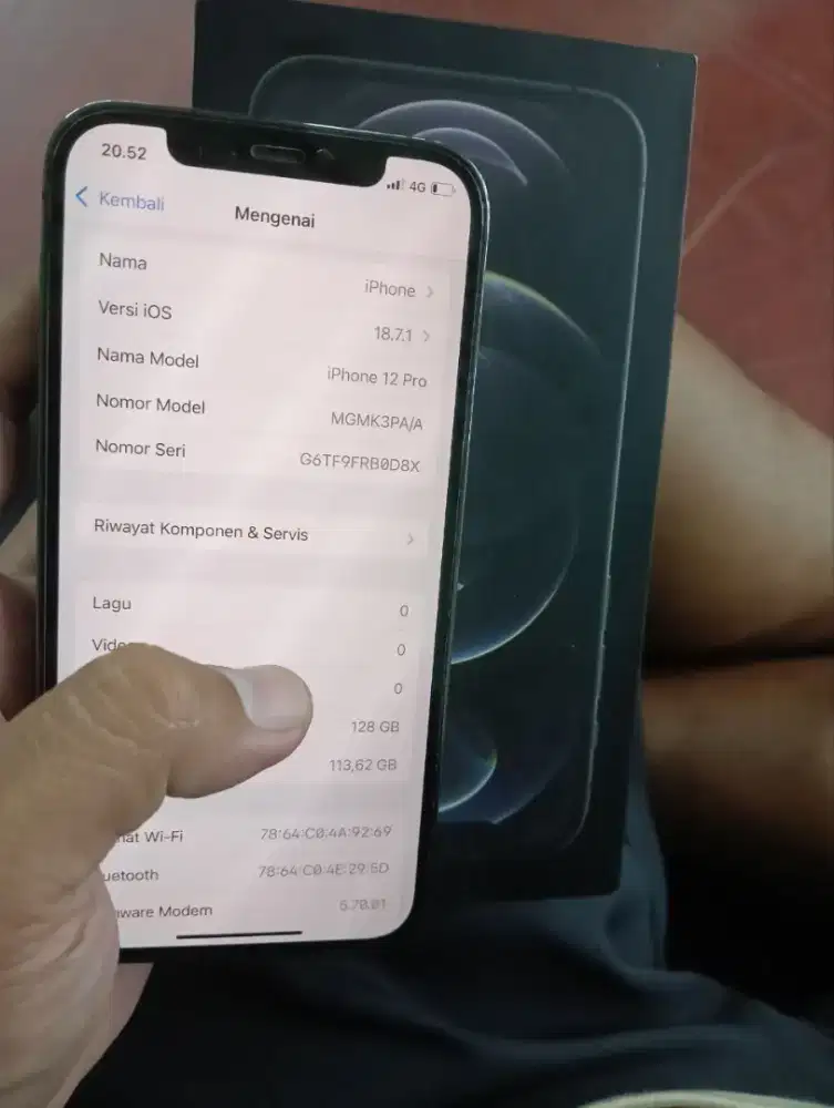 Iphone 12 Pro 128Gb 5G resmi pa/a lngkp ori no minus mlus bs tker tamb