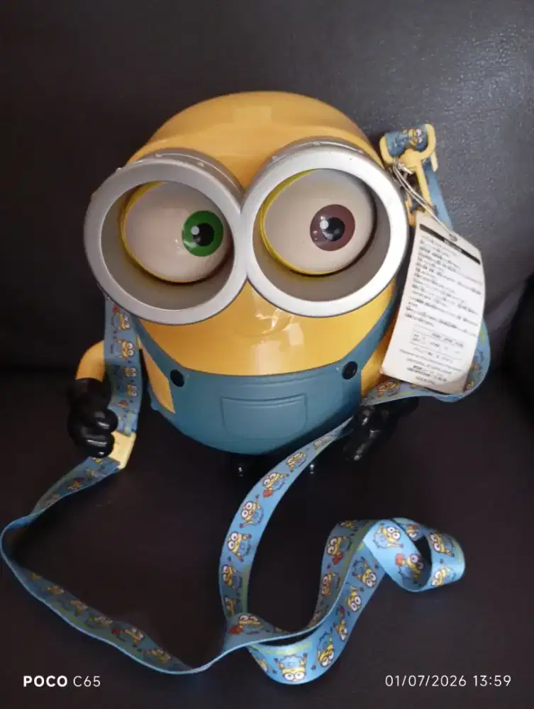 Minions Popcorn bucket with strap Universal Studio Japan (From Japan)
