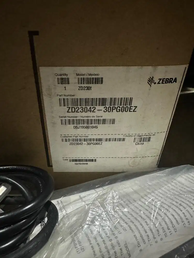 Printer thermal zebra ZD 23042