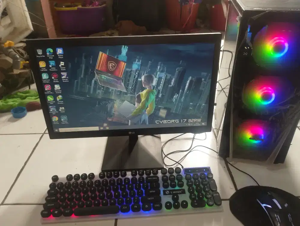 PC full set layar 19inch