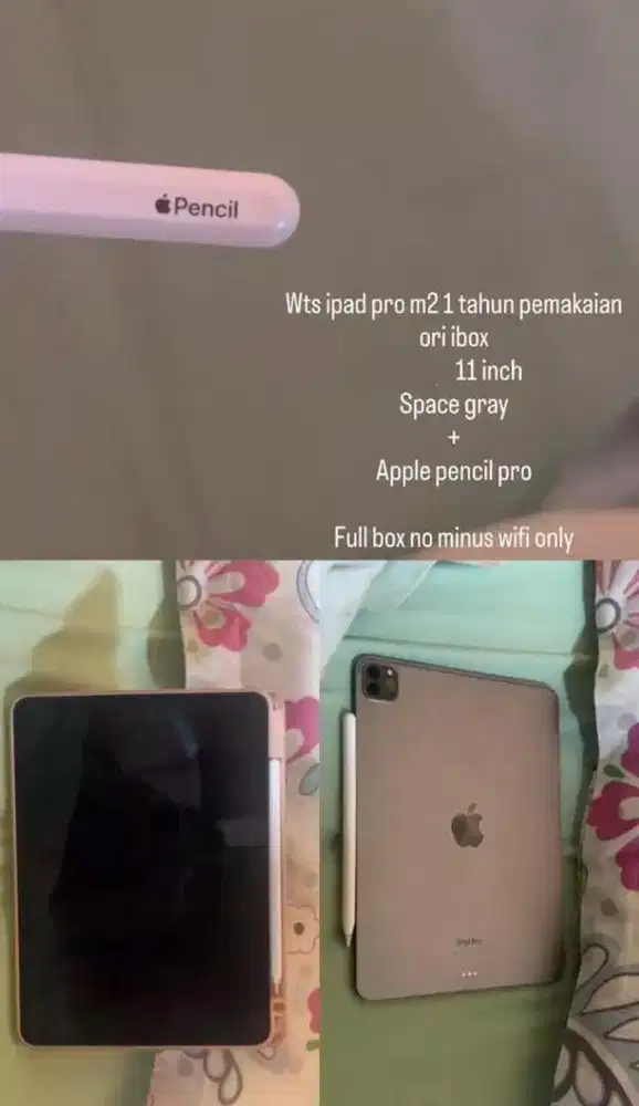 Jual bundle ipad pro + apple pencil pro