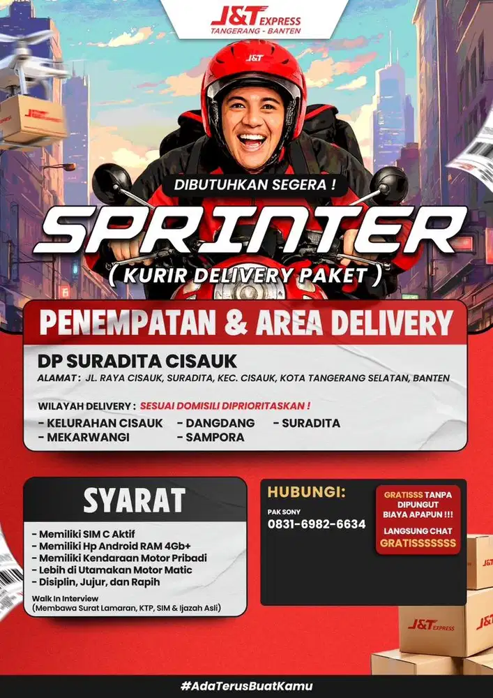 LOWONGAN KERJA KURIR/SPRINTER