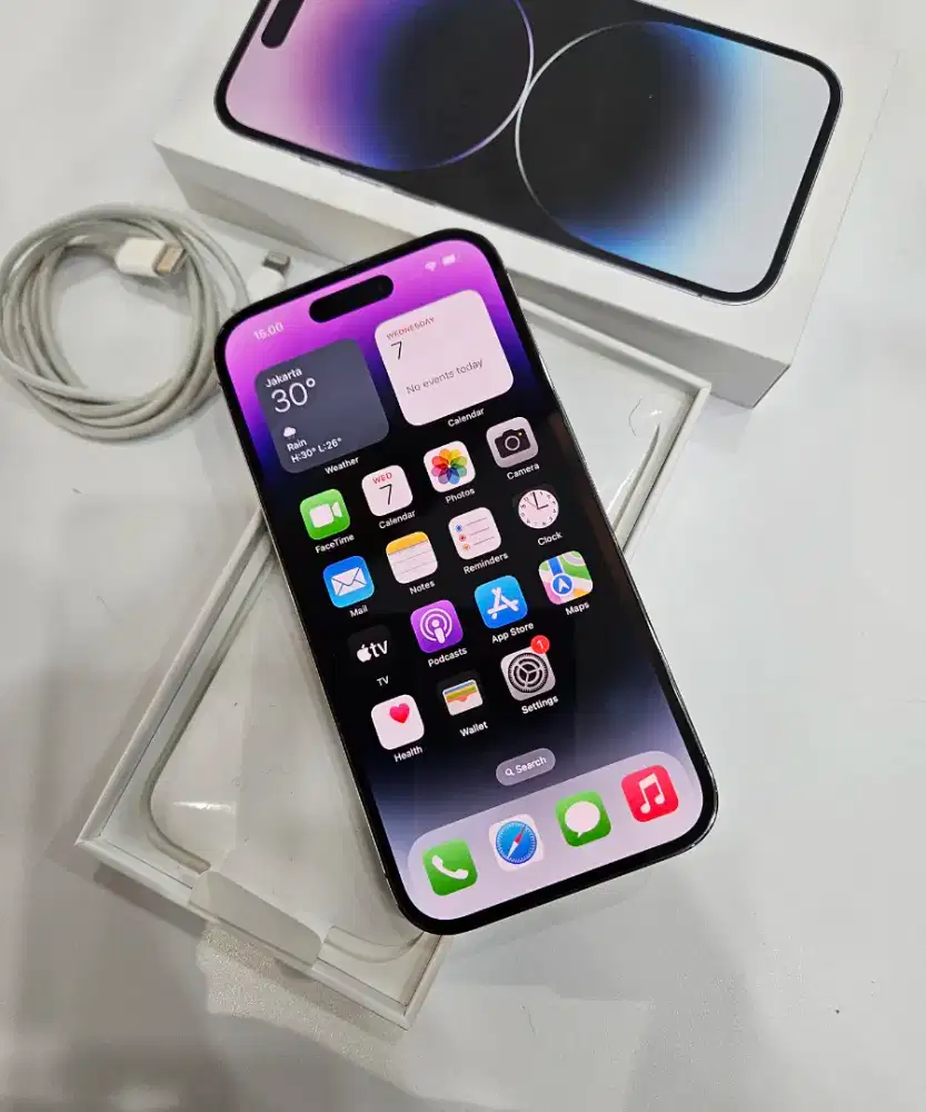 Iphone 14 pro deep purple 256gb resmi ibox