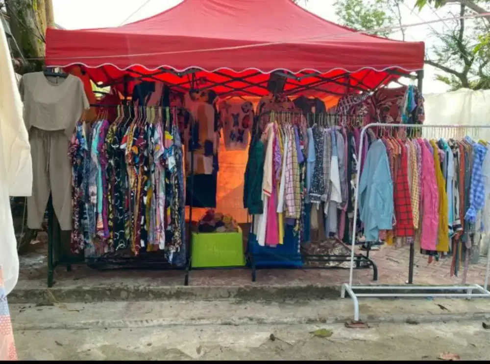 Tenda Lipat matic praktis gazebo portable payung buat jualan