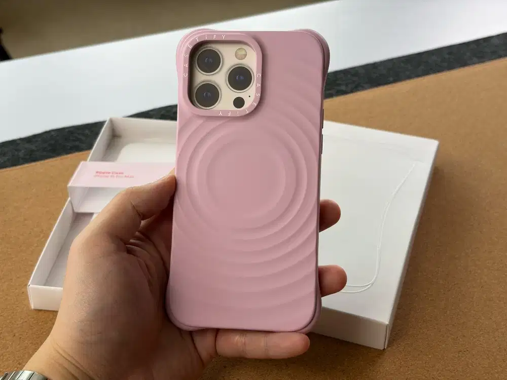 iPhone 15 Pro Max CASETiFY Ripple Case Primrose Pink