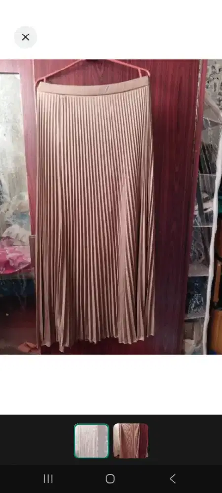 Rok plisket coklat