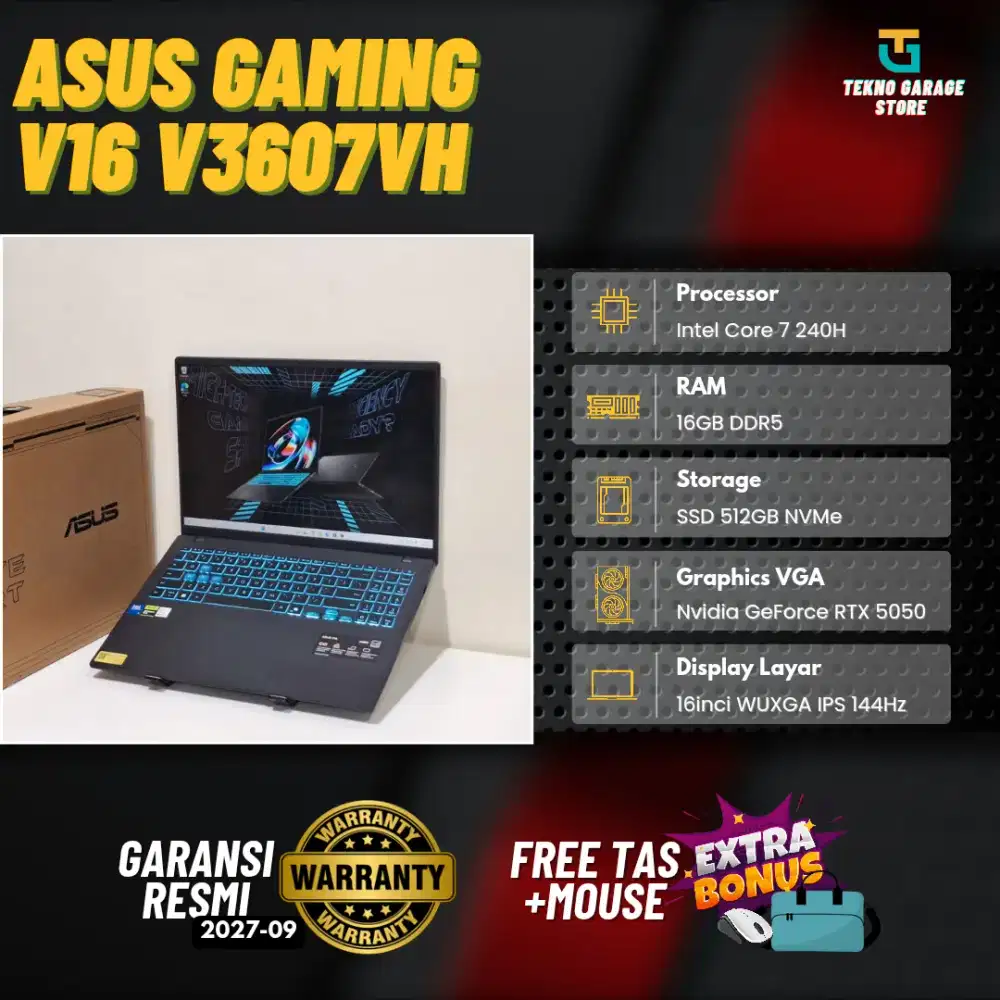 ASUS V16 V3607VH CORE 7 240H RAM 16GB SSD 512GB NVIDIA RTX 5050
