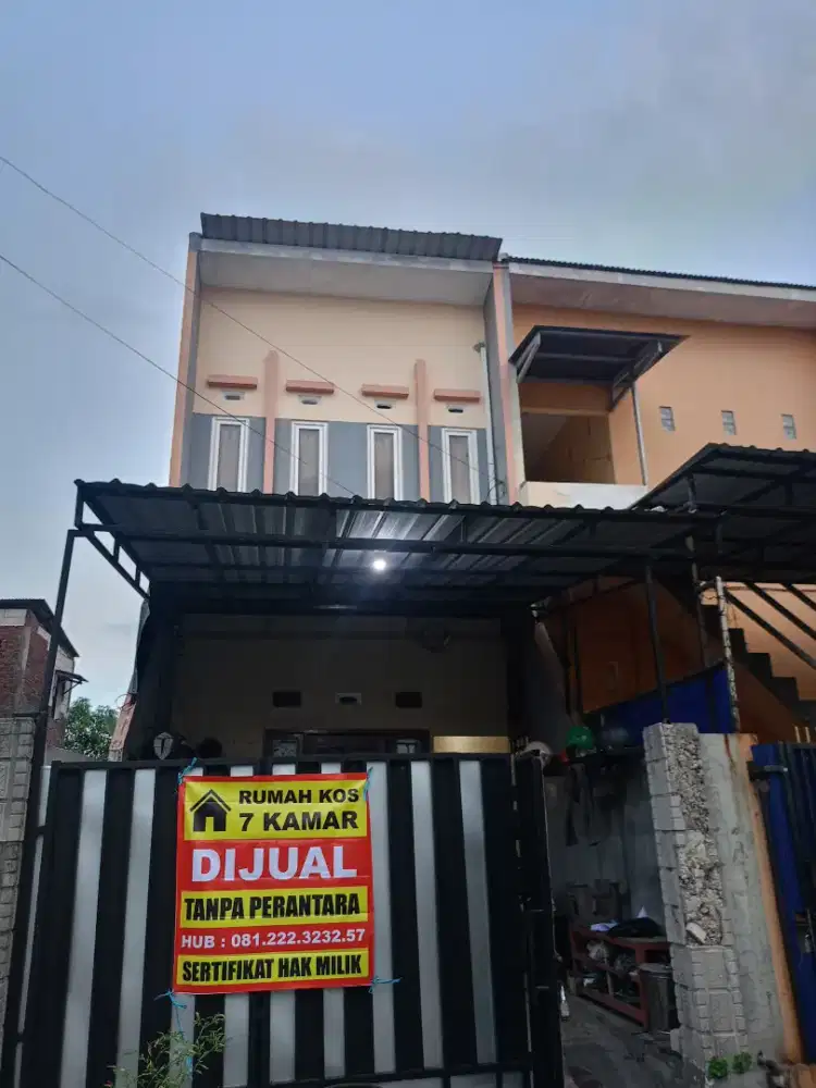 Dijual rumah kos 2 lantai 7 kamar