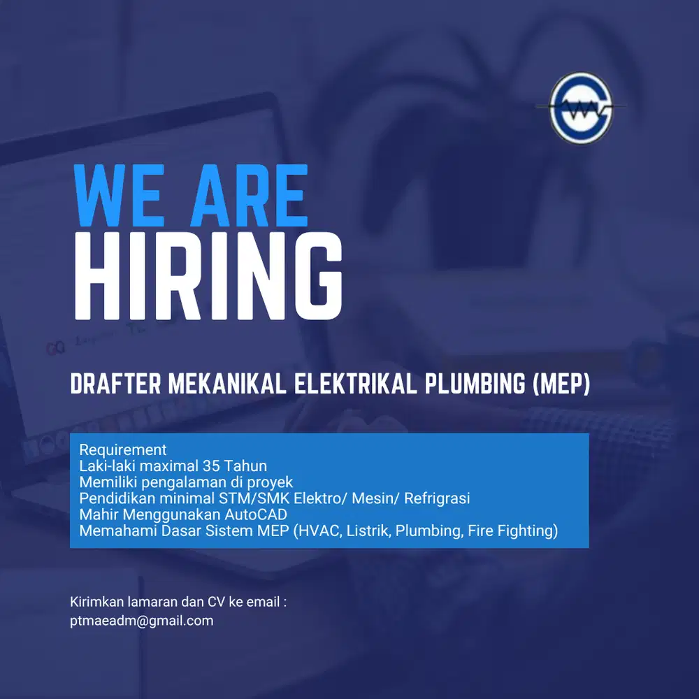 DRAFTER MEKANIKAL ELEKTRIKAL PLUMBING (MEP)