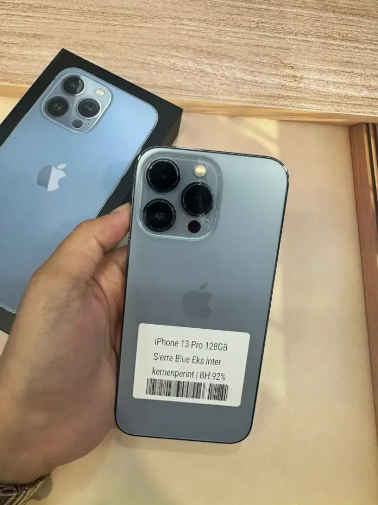 iPhone 13 Pro 128GB Sierra Blue eks inter kemenperint bh 92%
