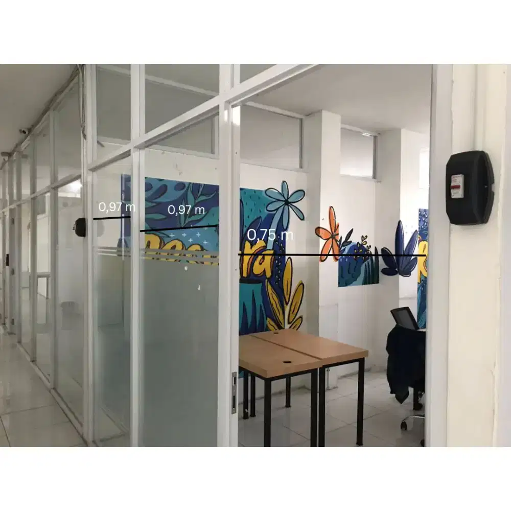 Stiker sandblast polos sticker buram sekat ruangan kantor gedung toko