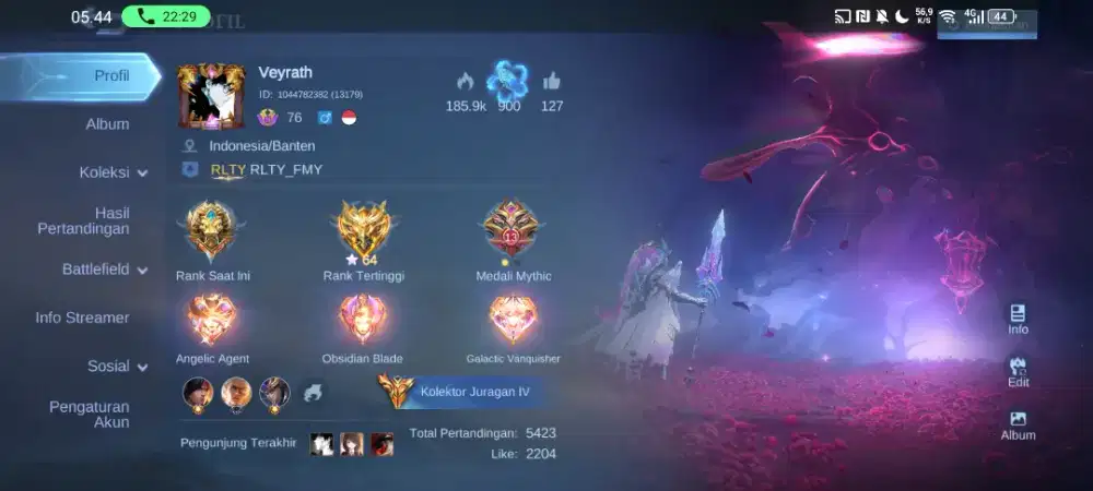 Jual Akun Mobile Legends