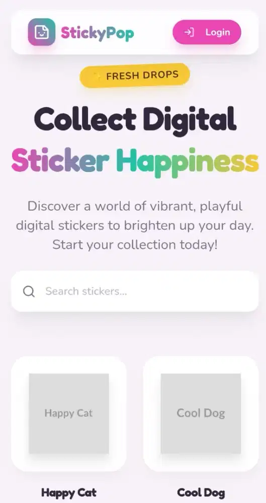 Website Stiker Digital Siap Jual – Desain Modern & Responsif