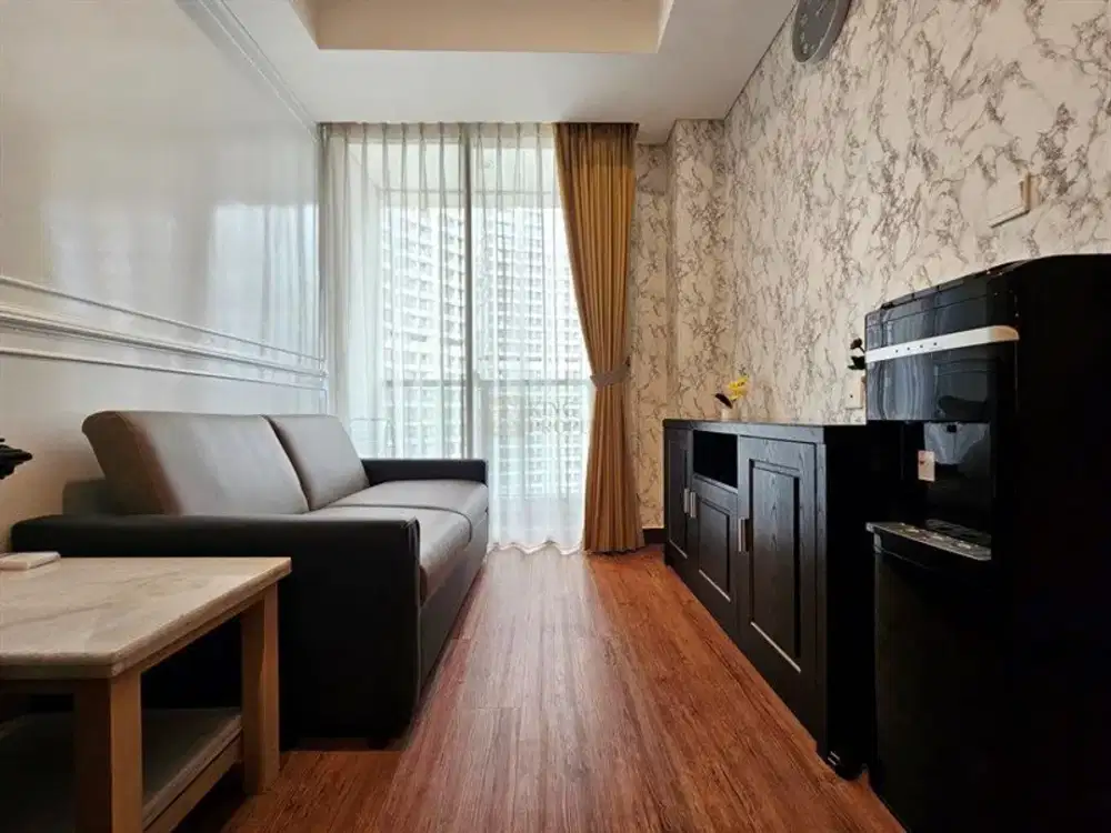 Dijual 1BR Apartemen Taman Anggrek Residences Design Modern Minimalist, Dekat Central Park Mall Taman Anggrek Fasilitas Swimming Pool, Gym, Club House
