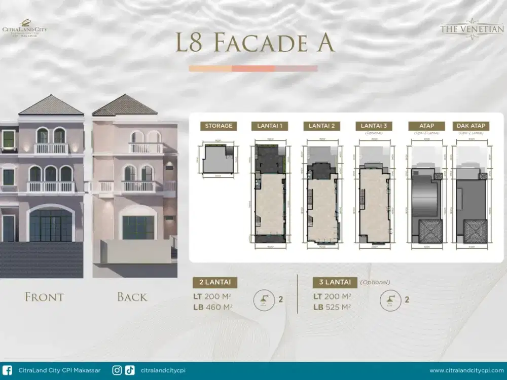 Primary The Venetian Ruko Tipe 8×25 – Citraland City CPI Makassar