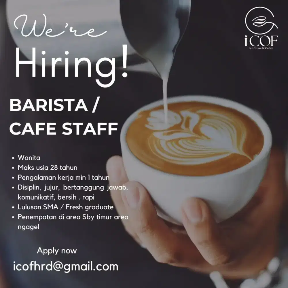 FULL TIME BARISTA / CAFE STAFF