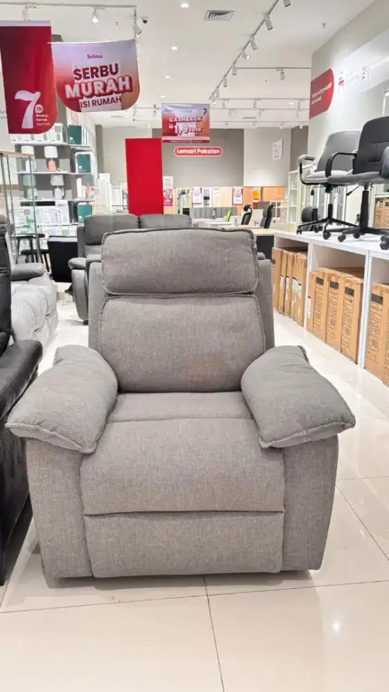 JUAL MURAH SOFA RECLINER 1S BAHAN FABRIC