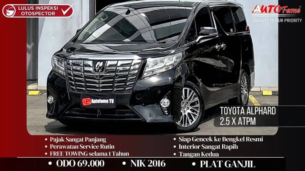 Toyota Alphard 2.5 X ATPM NIK 2016