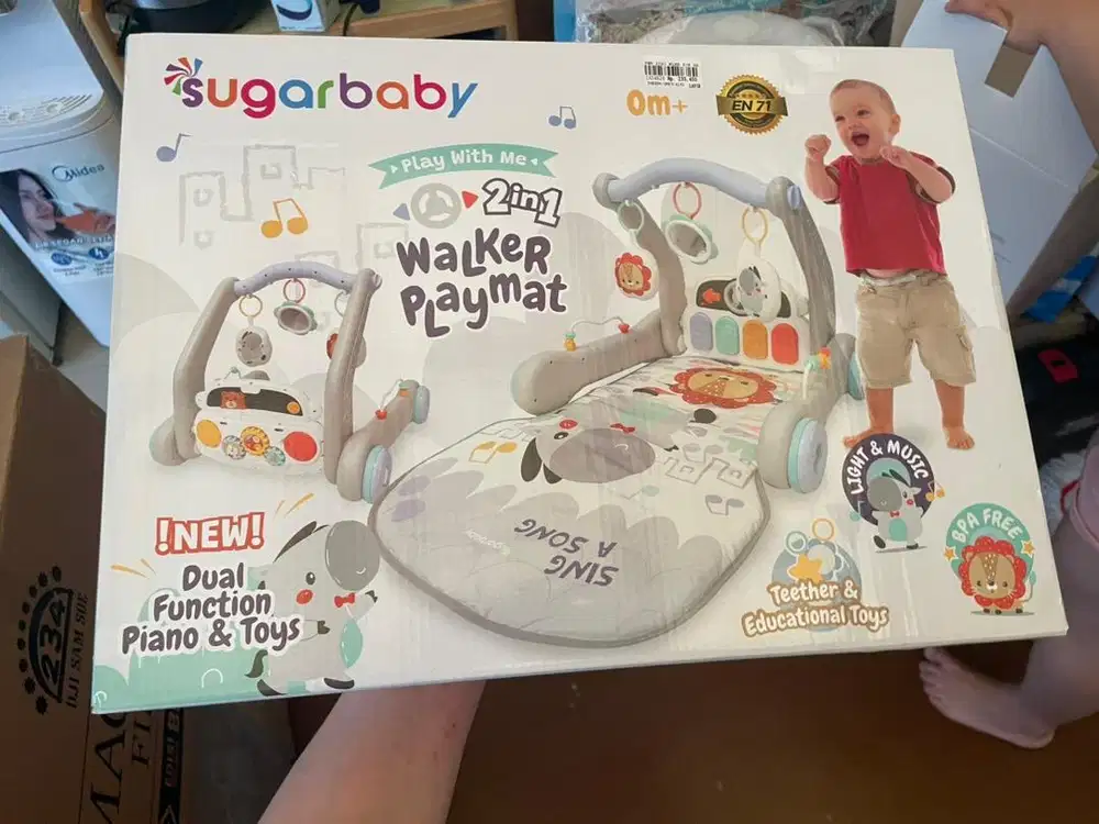Sugar Baby Play with me 2in1 Baby Walker&Playmat/Push Waker