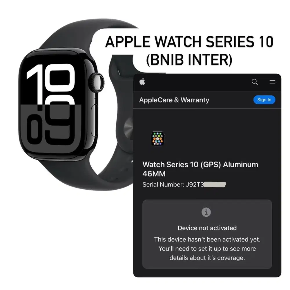NEW Apple Watch Series 10 46MM (S/M)