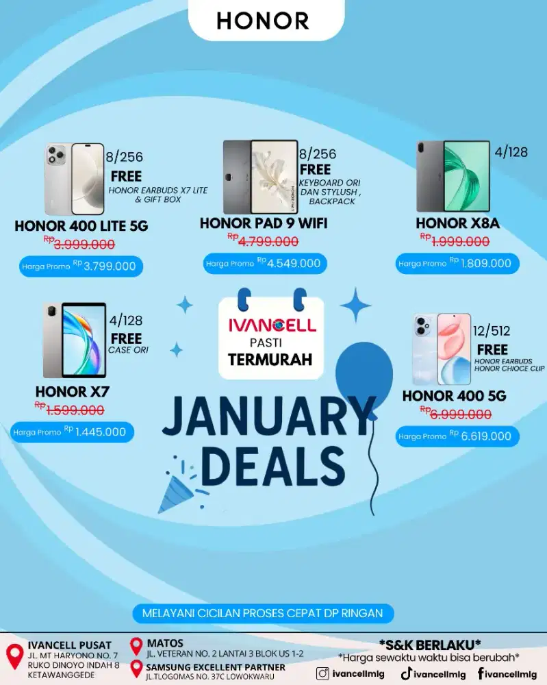 Honor 400 5G NEW TERMURAH free earbuds