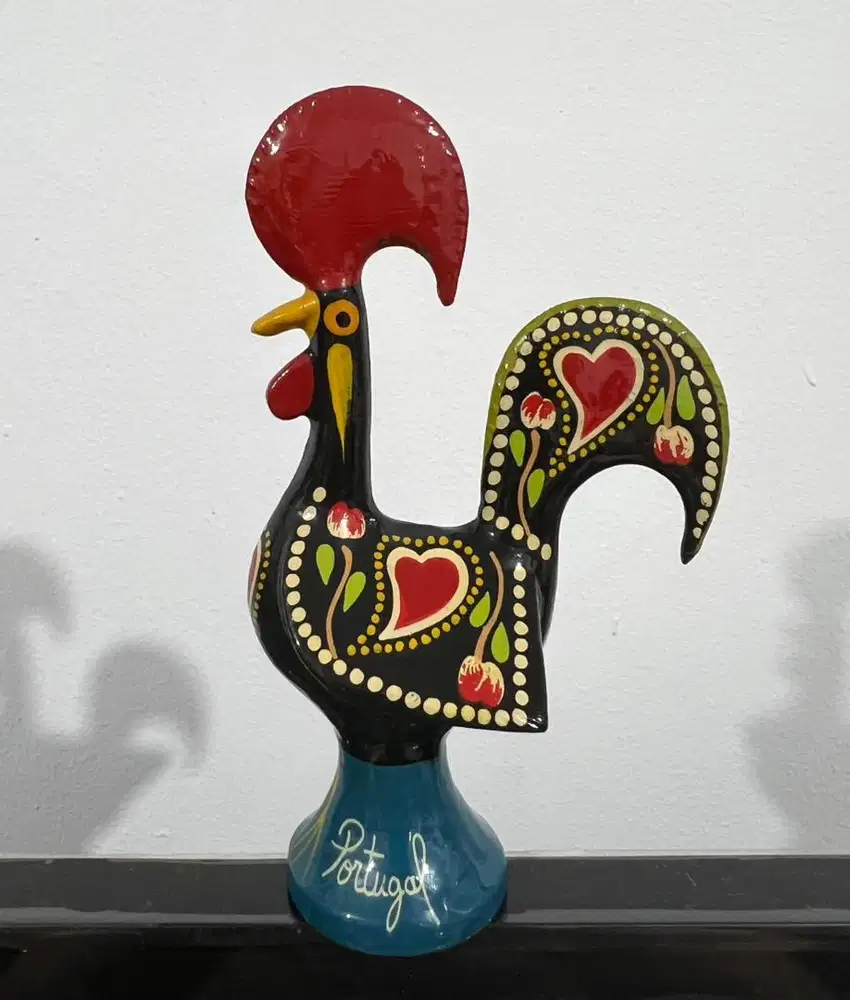 Metal Hand Painted Chicken from Portugal