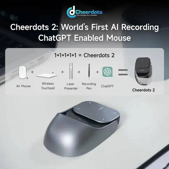 Cheerdots 2 PRO AI Voice smart mouse ChatGPT & presentation