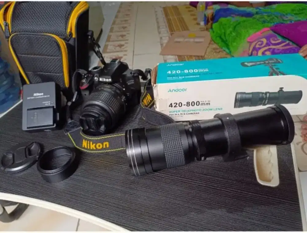 NIKON D3200 Kitt 18.55 mm + TELE ZOOM LENS 420-800 mm