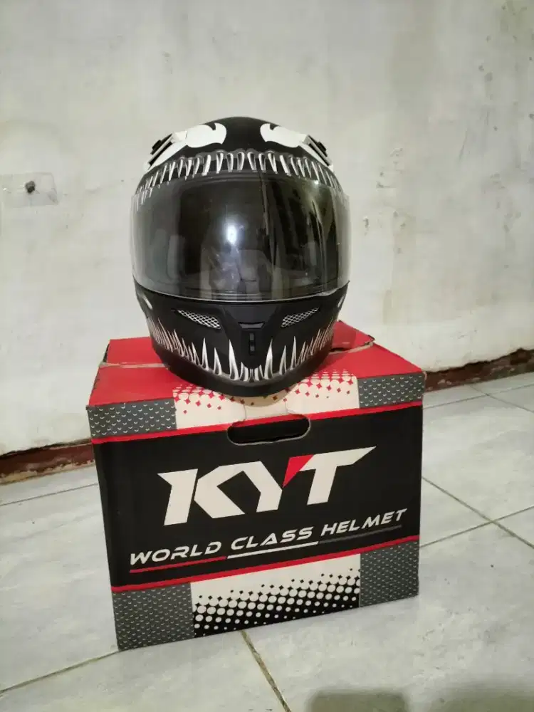 Helm kyt k2 rider venom spiderman black matte  doff k2rider