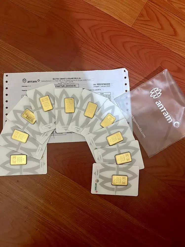ANTAM 5 GRAM 2026 10 KEPING BARU KELUAR DARI BUTIK