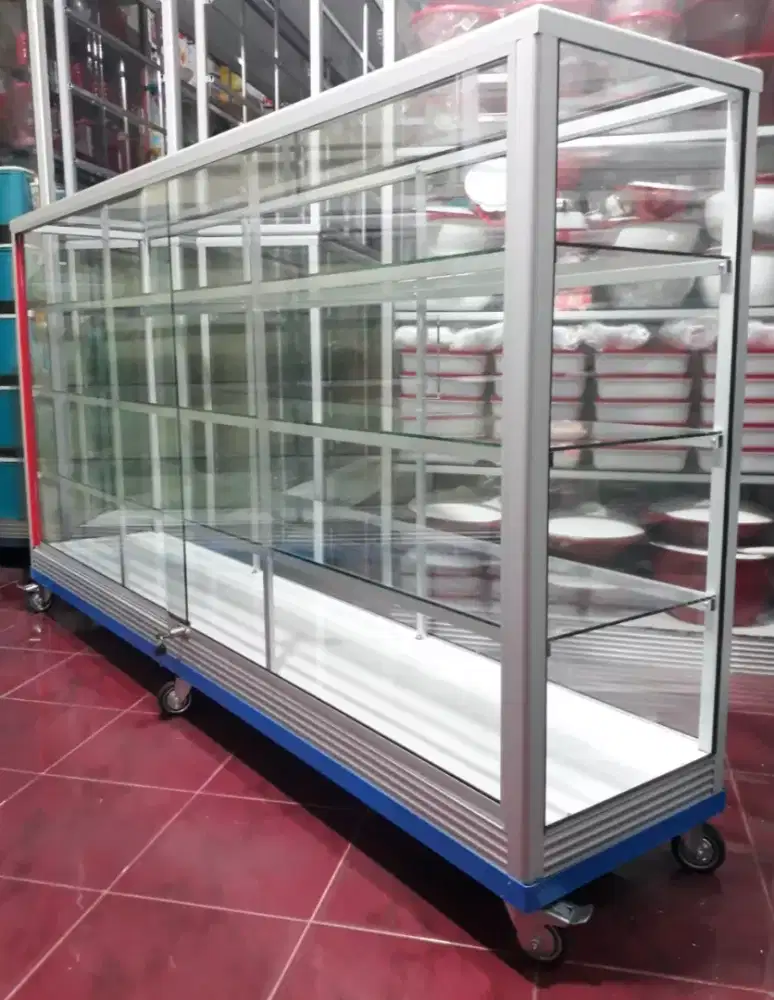 Di Jual Etalase 2M Buat Toko/Warung || Pakai Roda Besar & Siku Besi