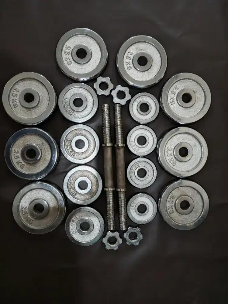 Alat olahraga barbel set 15 kg 2 set