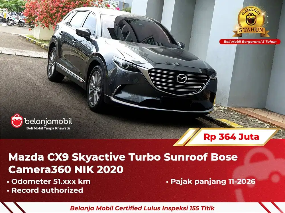 [ GARANSI 5TH ] Mazda CX9 CX-9 CX 9 Skyactive Turbo Sunroof 2020/2021