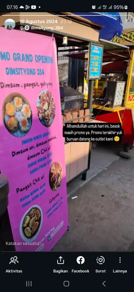 Lowongan kerja jaga stand dimsum