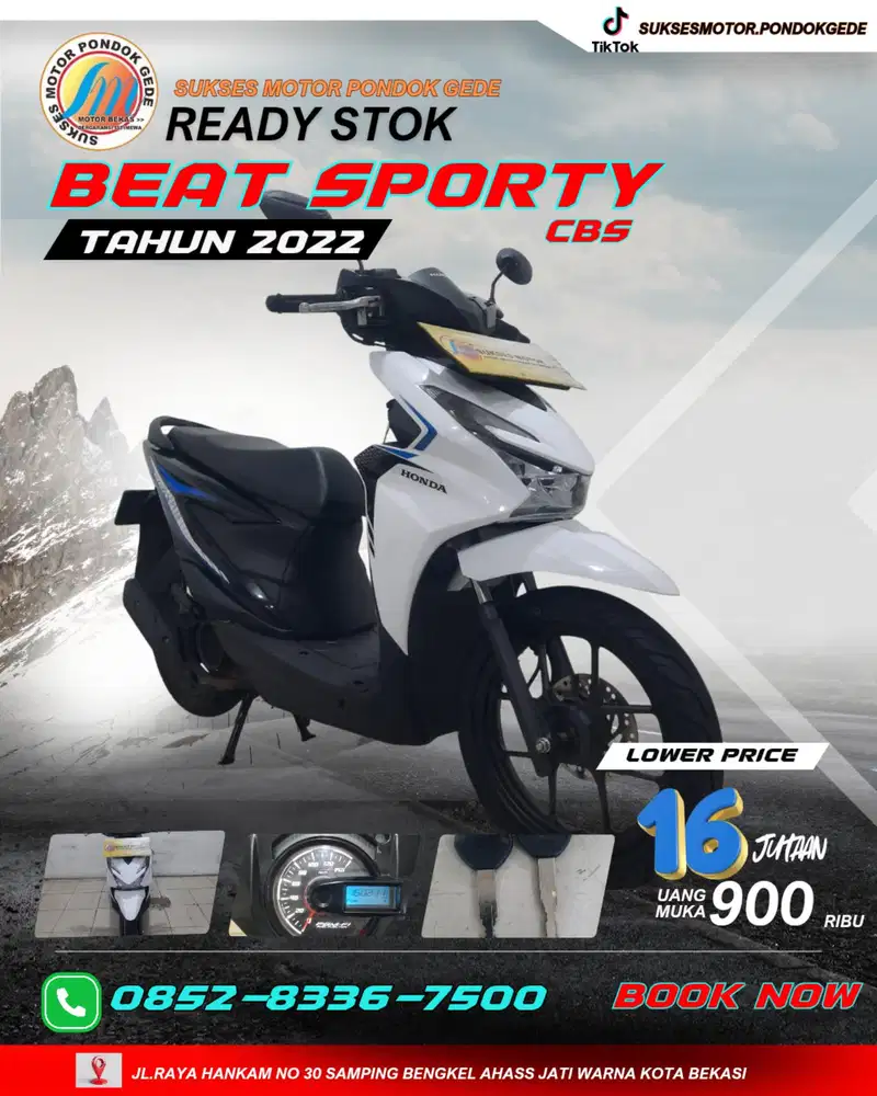 HONDA NEW BEAT SPORTY CBS TAHUN 2025 PAJAK HIDUP SURAT LENGKAP