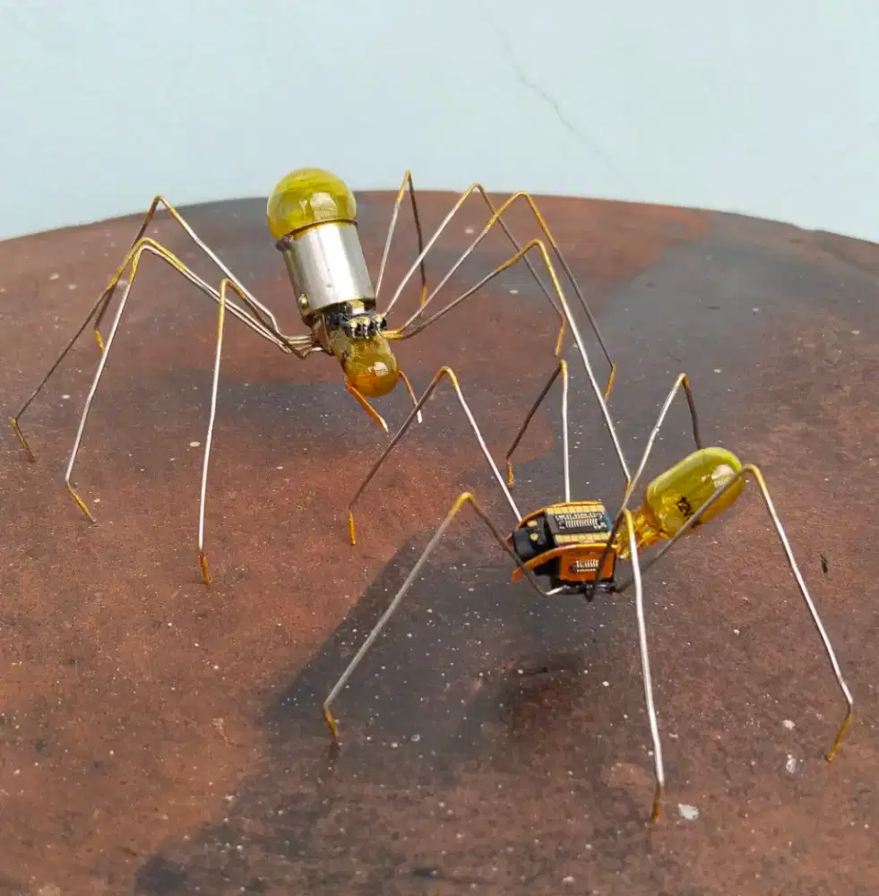 Steampunk insect spider hiasan mainan robot lawas vintage sepeda jam