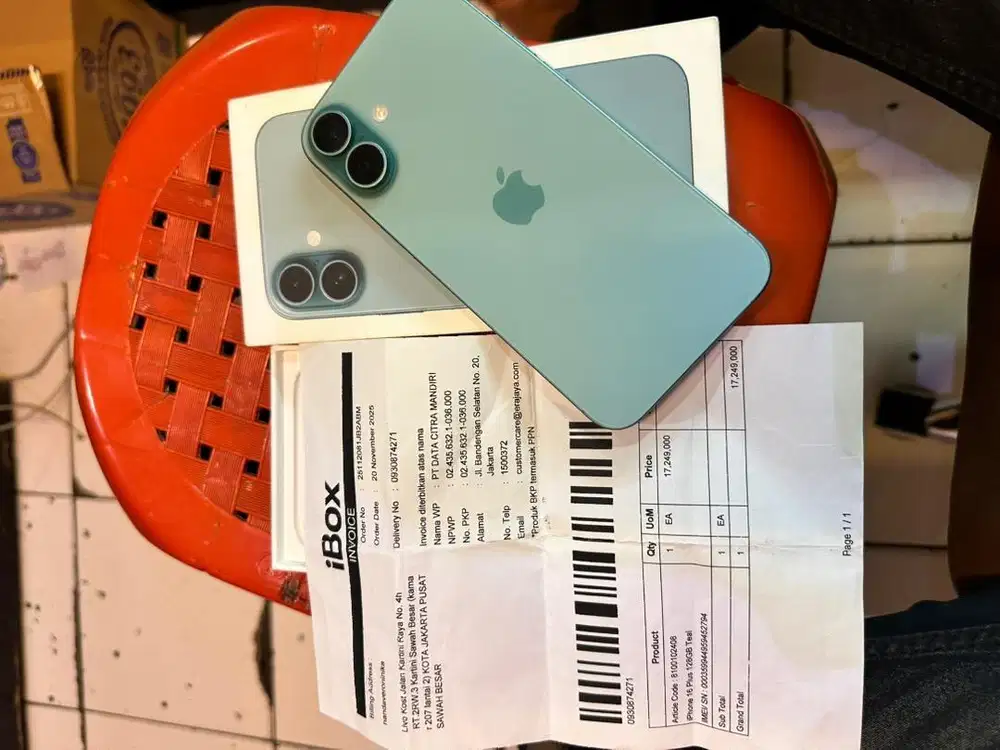 iphone 16 plus 128 ibox 1bulan pake